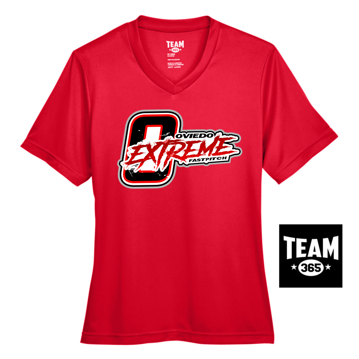 Team 365 TT11W Women's Zone Performance T-Shirt - Oviedo Extreme Softball
