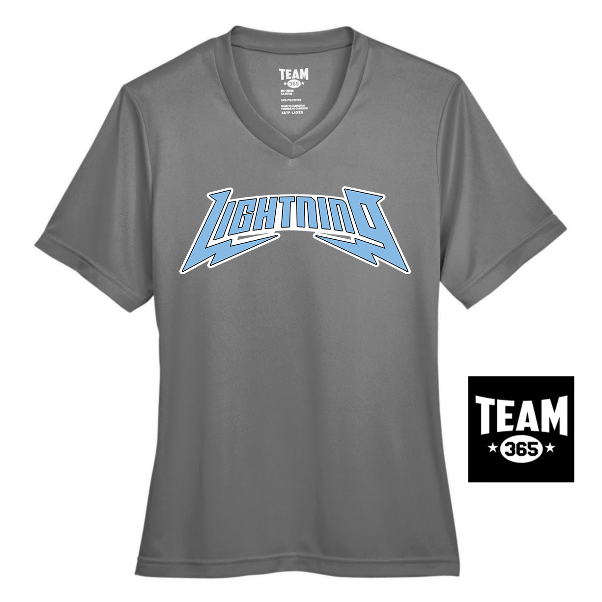 Team 365 TT11W Women's Zone Performance T-Shirt - Lightning Baseball