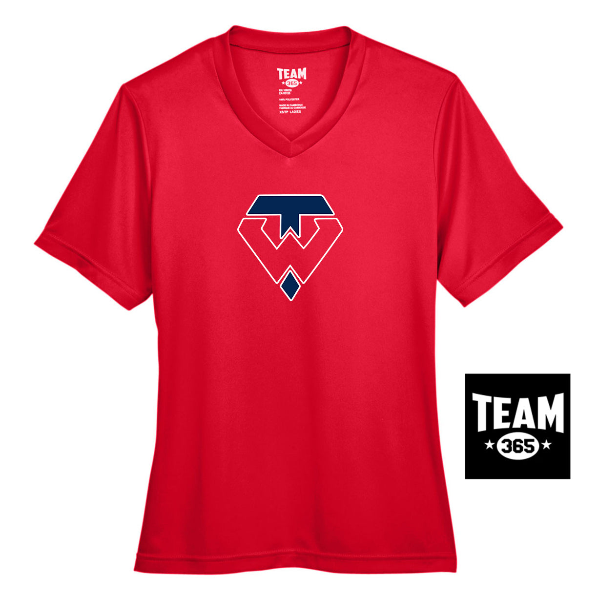 Team 365 TT11W Women's Zone Performance T-Shirt - Tampa Warriors Baseball