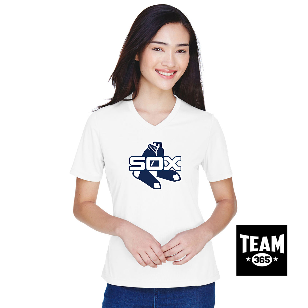 Team 365 TT11W Women's Zone Performance T-Shirt - Blue Sox