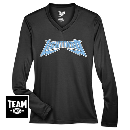 Team 365 TT11WL Women's Zone Performance Long-Sleeve T-Shirt - Lightning Baseball