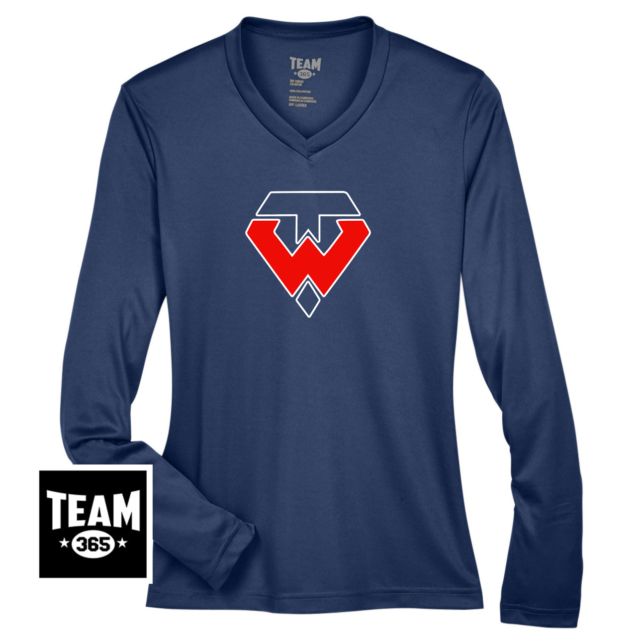 Team 365 TT11WL Women's Zone Performance Long-Sleeve T-Shirt - Tampa Warriors Baseball