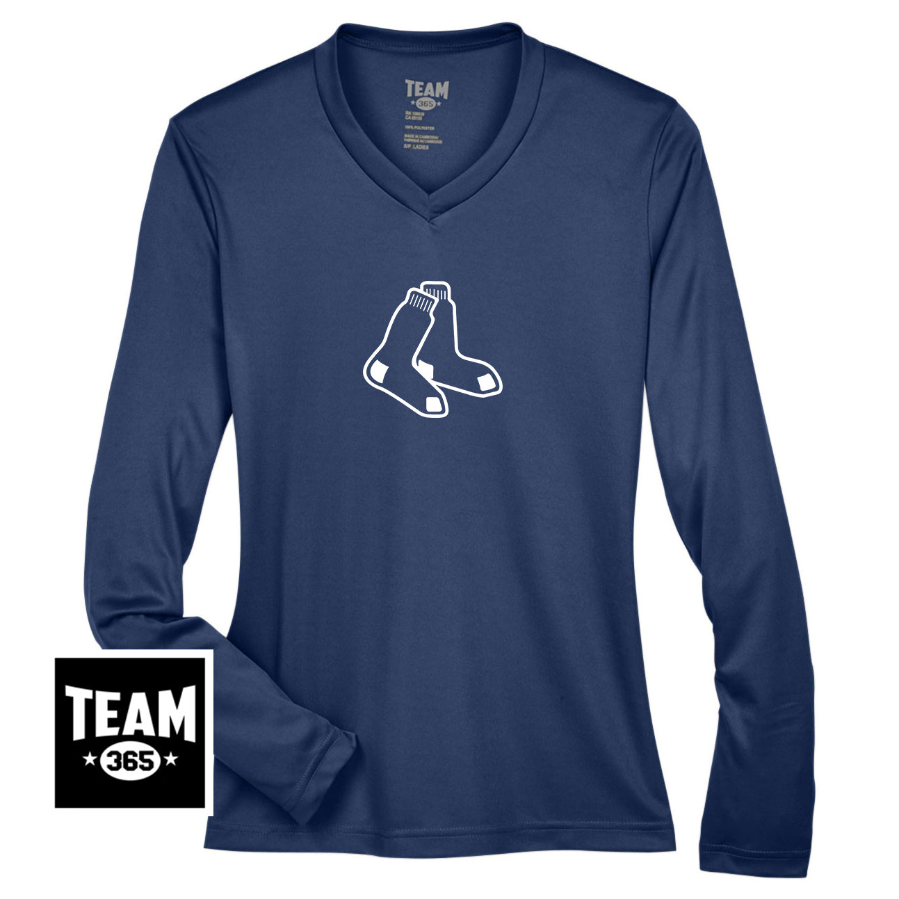 Team 365 TT11WL Women's Zone Performance Long-Sleeve T-Shirt - Blue Sox