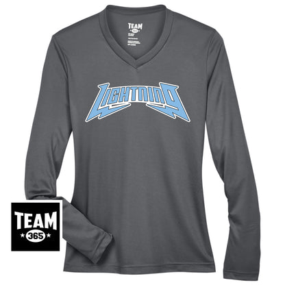 Team 365 TT11WL Women's Zone Performance Long-Sleeve T-Shirt - Lightning Baseball