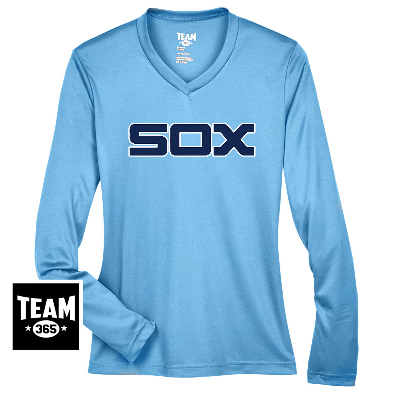 Team 365 TT11WL Women's Zone Performance Long-Sleeve T-Shirt - Blue Sox