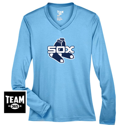 Team 365 TT11WL Women's Zone Performance Long-Sleeve T-Shirt - Blue Sox