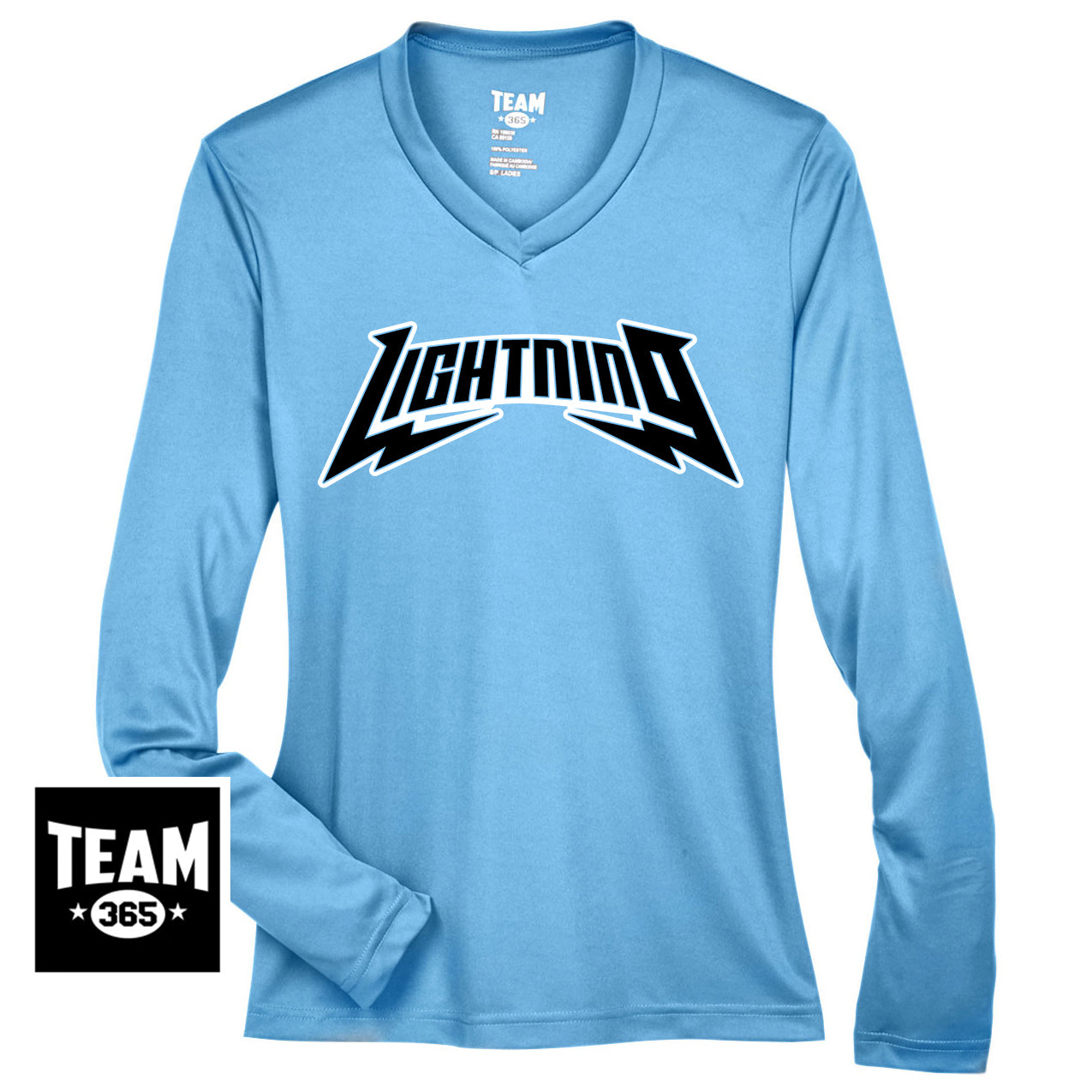 Team 365 TT11WL Women's Zone Performance Long-Sleeve T-Shirt - Lightning Baseball