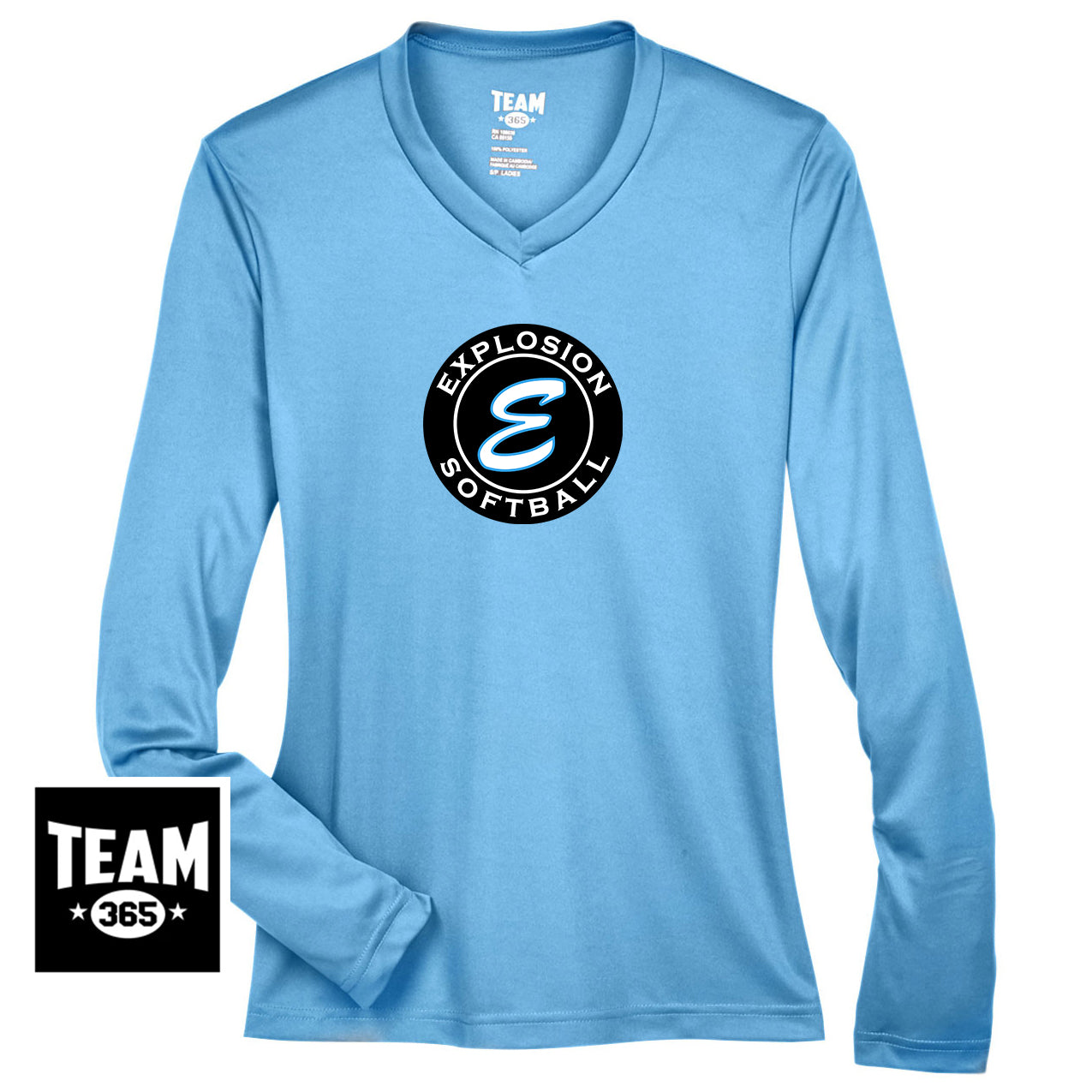Team 365 TT11WL Women's Zone Performance Long-Sleeve T-Shirt - Explosion Softball