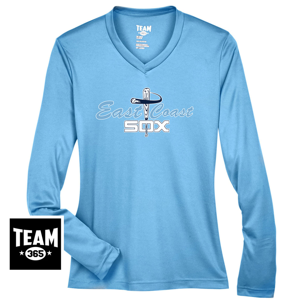Team 365 TT11WL Women's Zone Performance Long-Sleeve T-Shirt - East Coast Sox