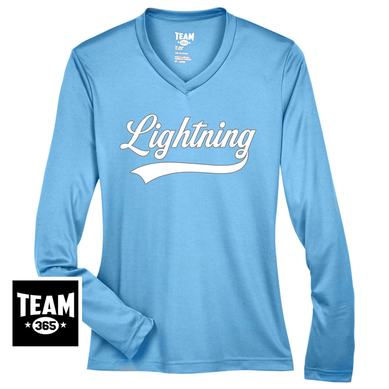 Team 365 TT11WL Women's Zone Performance Long-Sleeve T-Shirt - Lightning Baseball