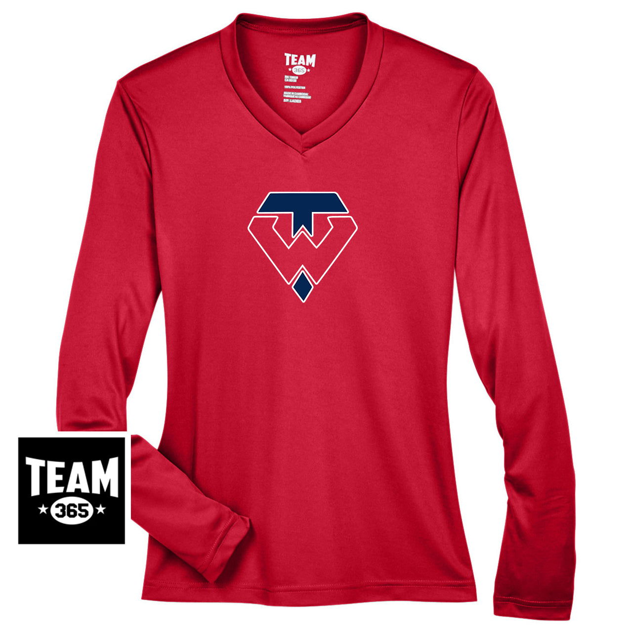 Team 365 TT11WL Women's Zone Performance Long-Sleeve T-Shirt - Tampa Warriors Baseball