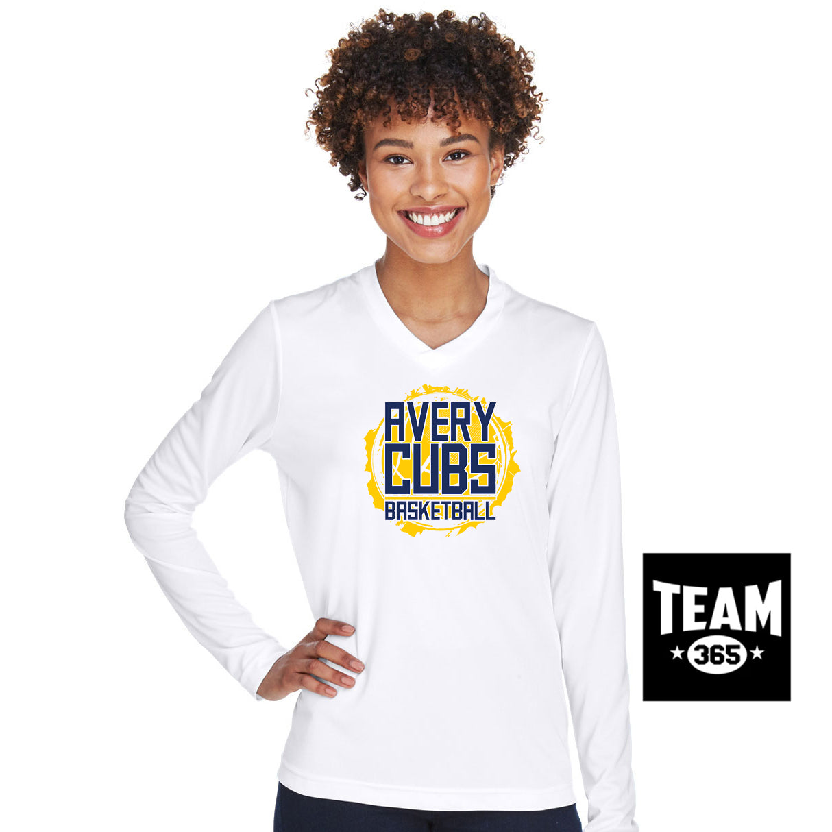 Team 365 TT11WL Women's Zone Performance Long-Sleeve T-Shirt - Avery Cubs