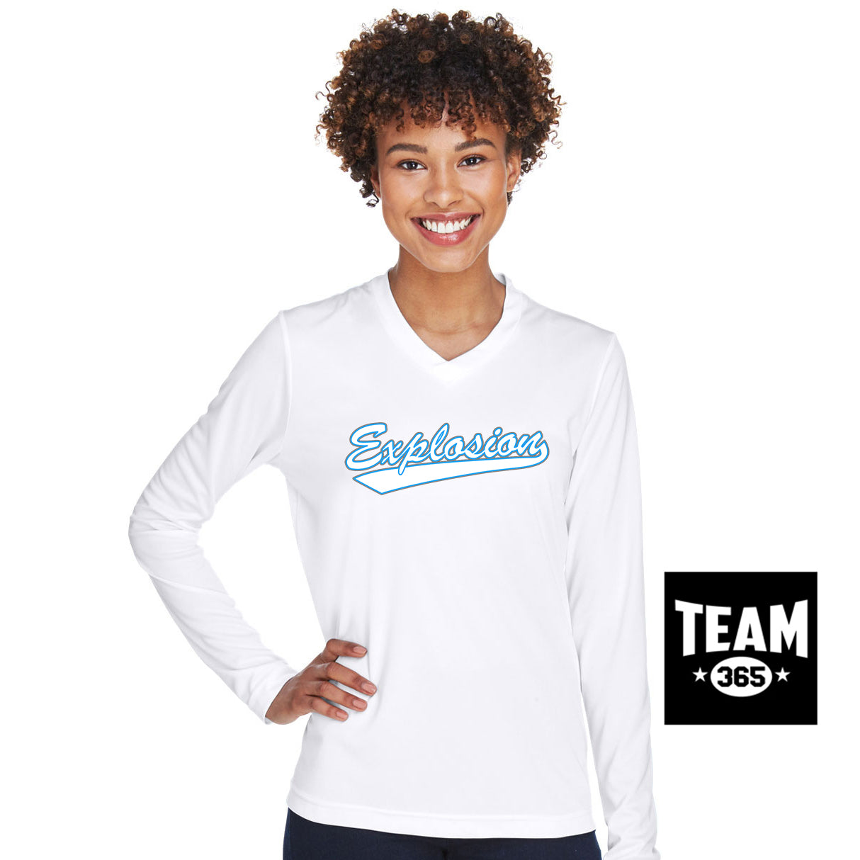 Team 365 TT11WL Women's Zone Performance Long-Sleeve T-Shirt - Explosion Softball