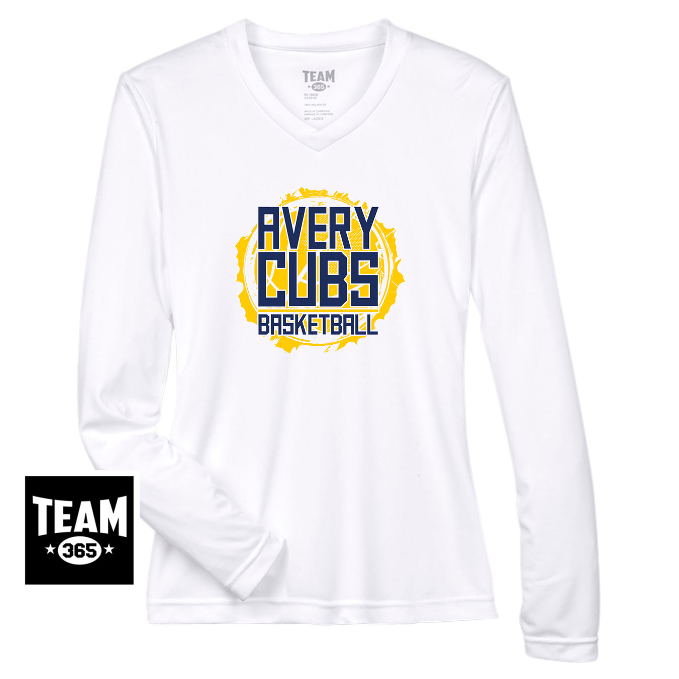 Team 365 TT11WL Women's Zone Performance Long-Sleeve T-Shirt - Avery Cubs