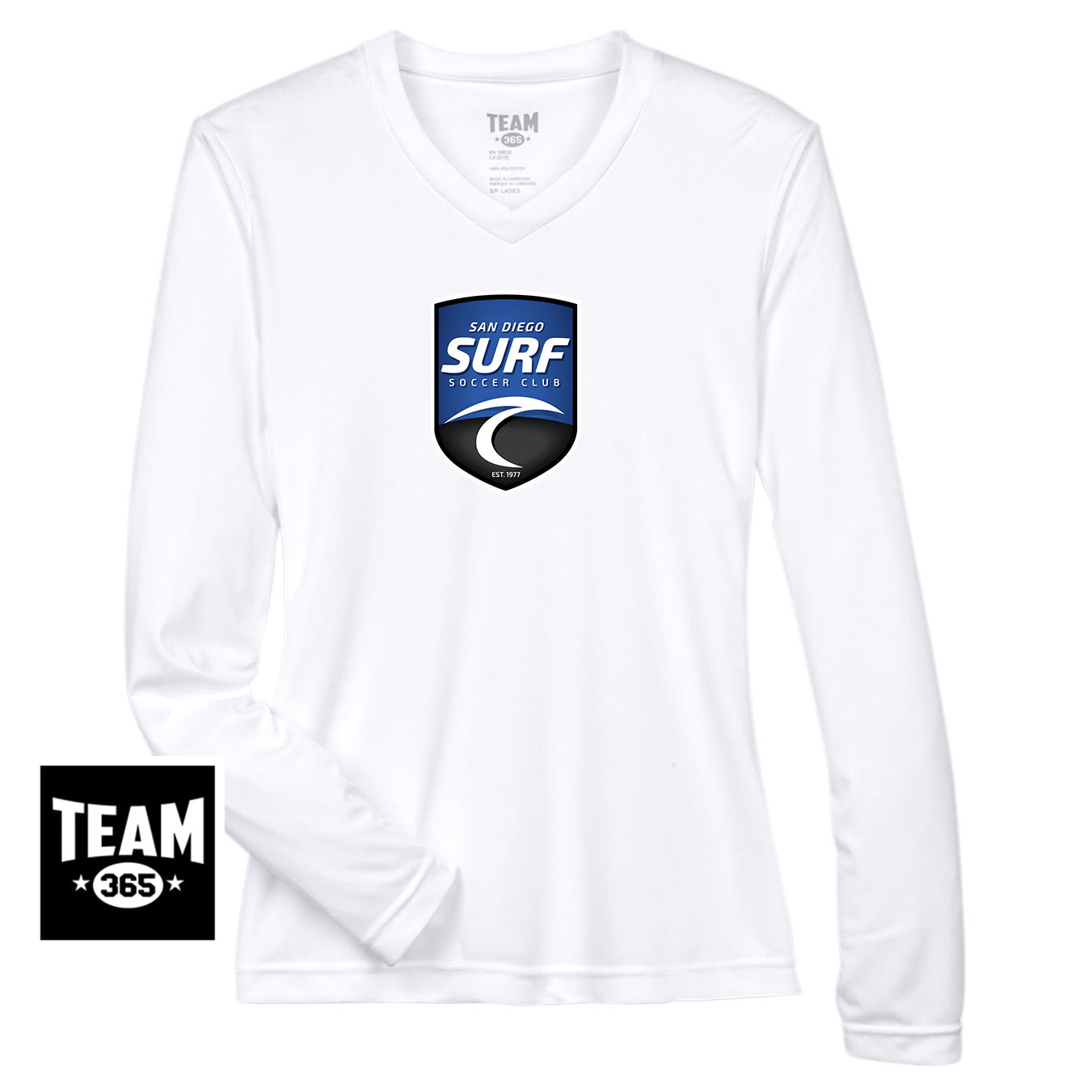 Team 365 TT11WL Women's Zone Performance Long-Sleeve T-Shirt - San Diego Surf Soccer