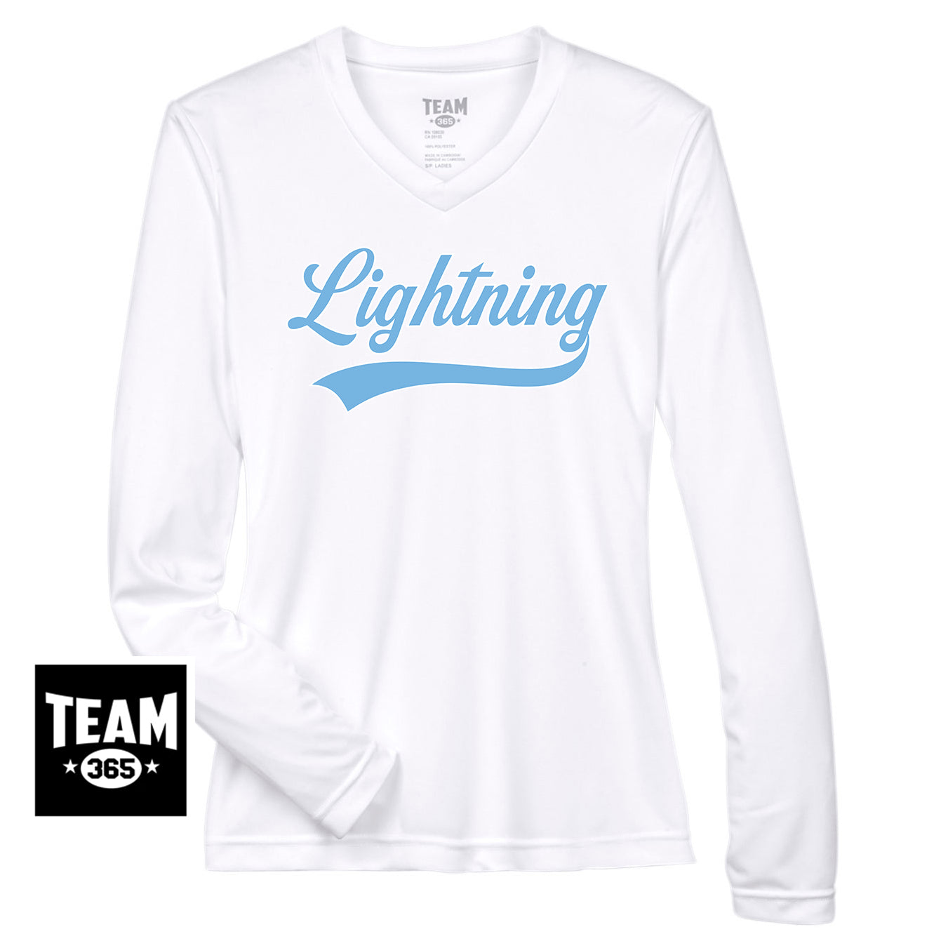 Team 365 TT11WL Women's Zone Performance Long-Sleeve T-Shirt - Lightning Baseball