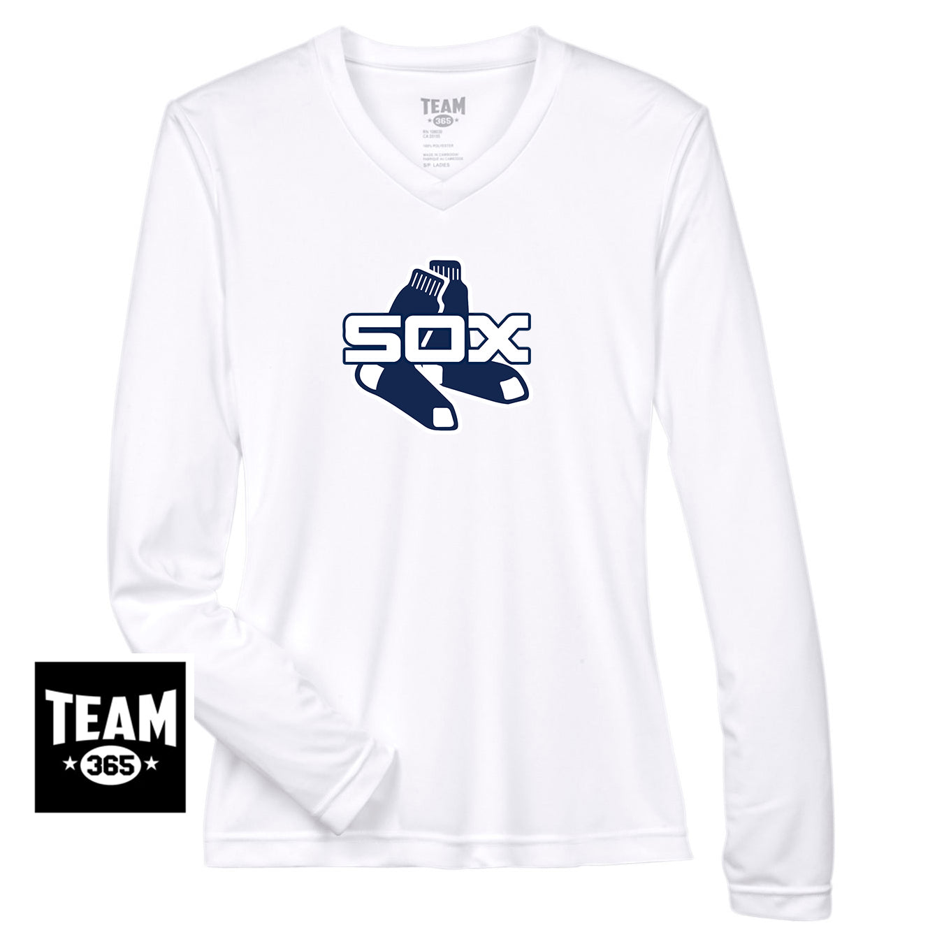 Team 365 TT11WL Women's Zone Performance Long-Sleeve T-Shirt - Blue Sox