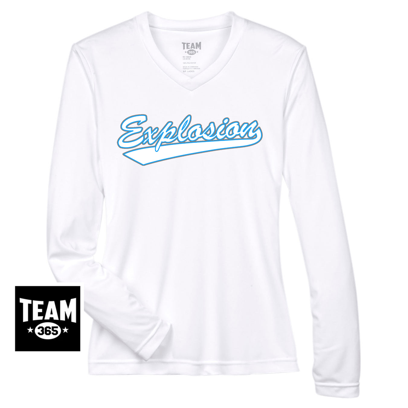 Team 365 TT11WL Women's Zone Performance Long-Sleeve T-Shirt - Explosion Softball