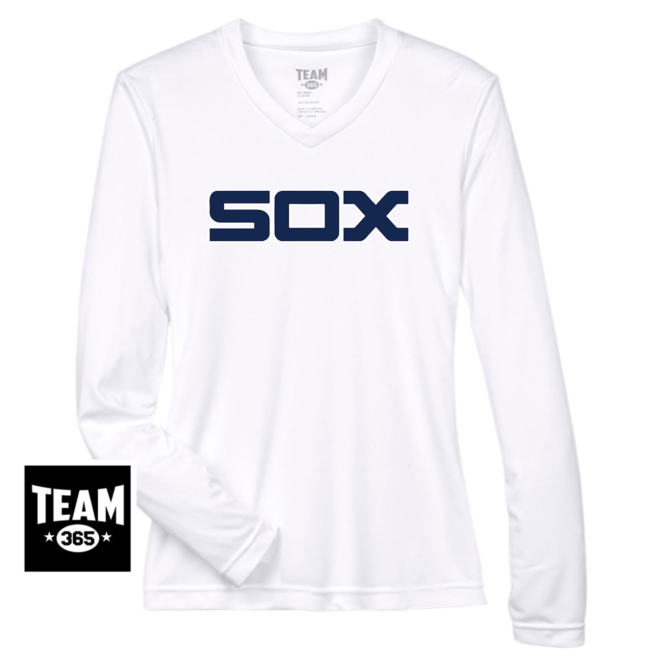 Team 365 TT11WL Women's Zone Performance Long-Sleeve T-Shirt - Blue Sox
