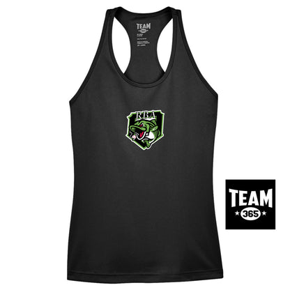 Team 365 TT11WRC Women's Zone Performance Racerback Tank - RBA Stripers Baseball
