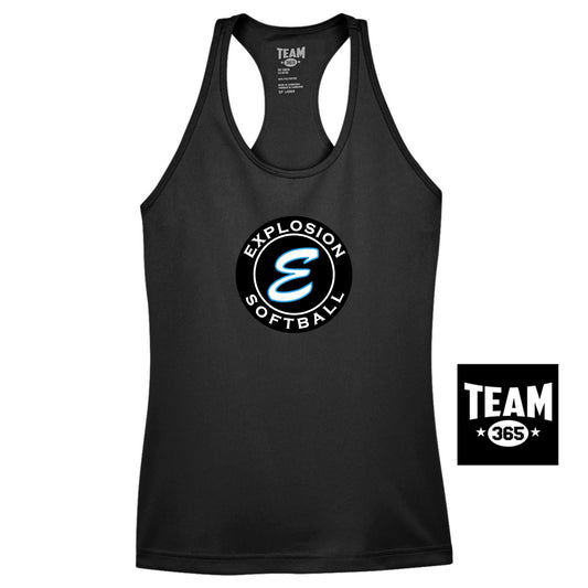 Team 365 TT11WRC Women's Zone Performance Racerback Tank - Explosion Softball