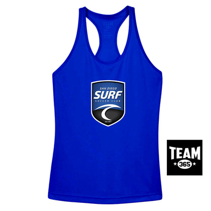Team 365 TT11WRC Women's Zone Performance Racerback Tank - San Diego Surf Soccer