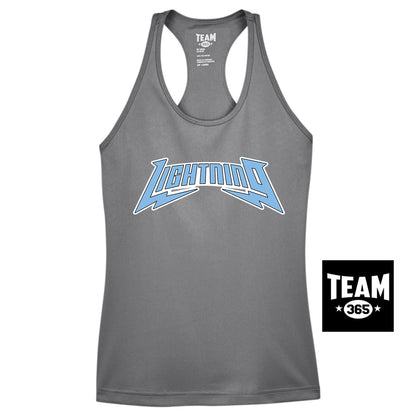 Team 365 TT11WRC Women's Zone Performance Racerback Tank - Lightning Baseball