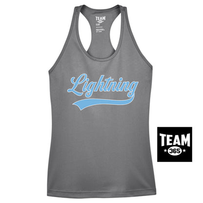 Team 365 TT11WRC Women's Zone Performance Racerback Tank - Lightning Baseball