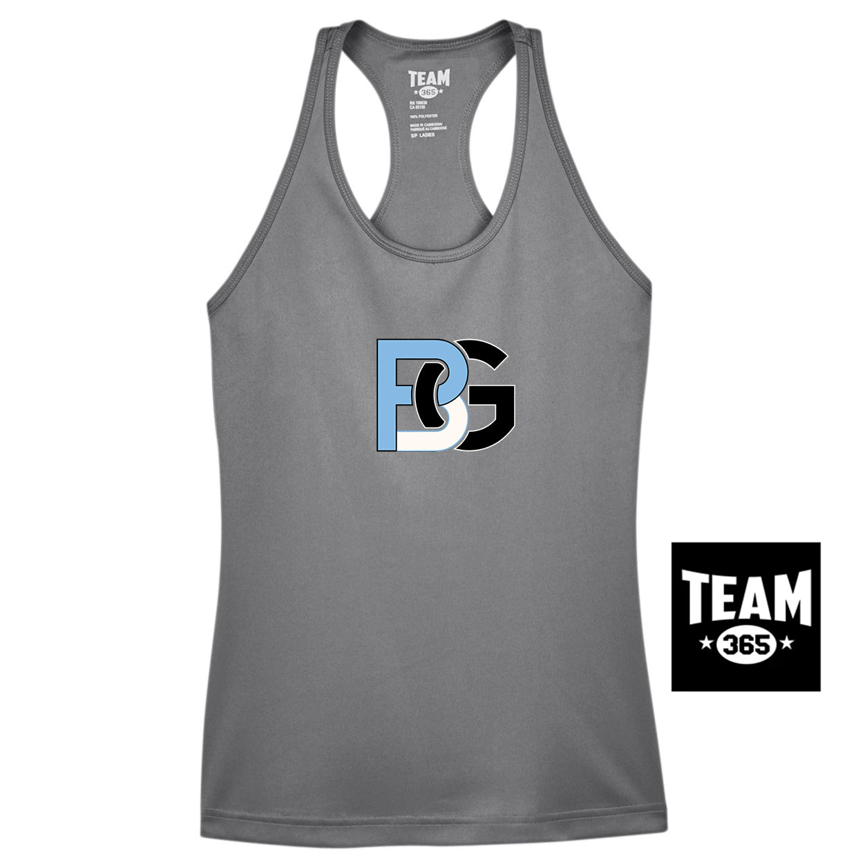 Team 365 TT11WRC Women's Zone Performance Racerback Tank - Lightning Baseball