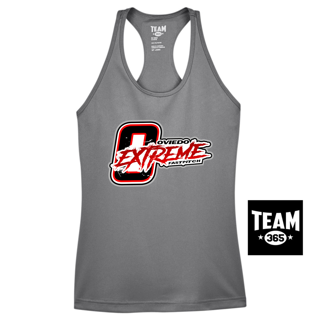 Team 365 TT11WRC Women's Zone Performance Racerback Tank - Oviedo Extreme Softball