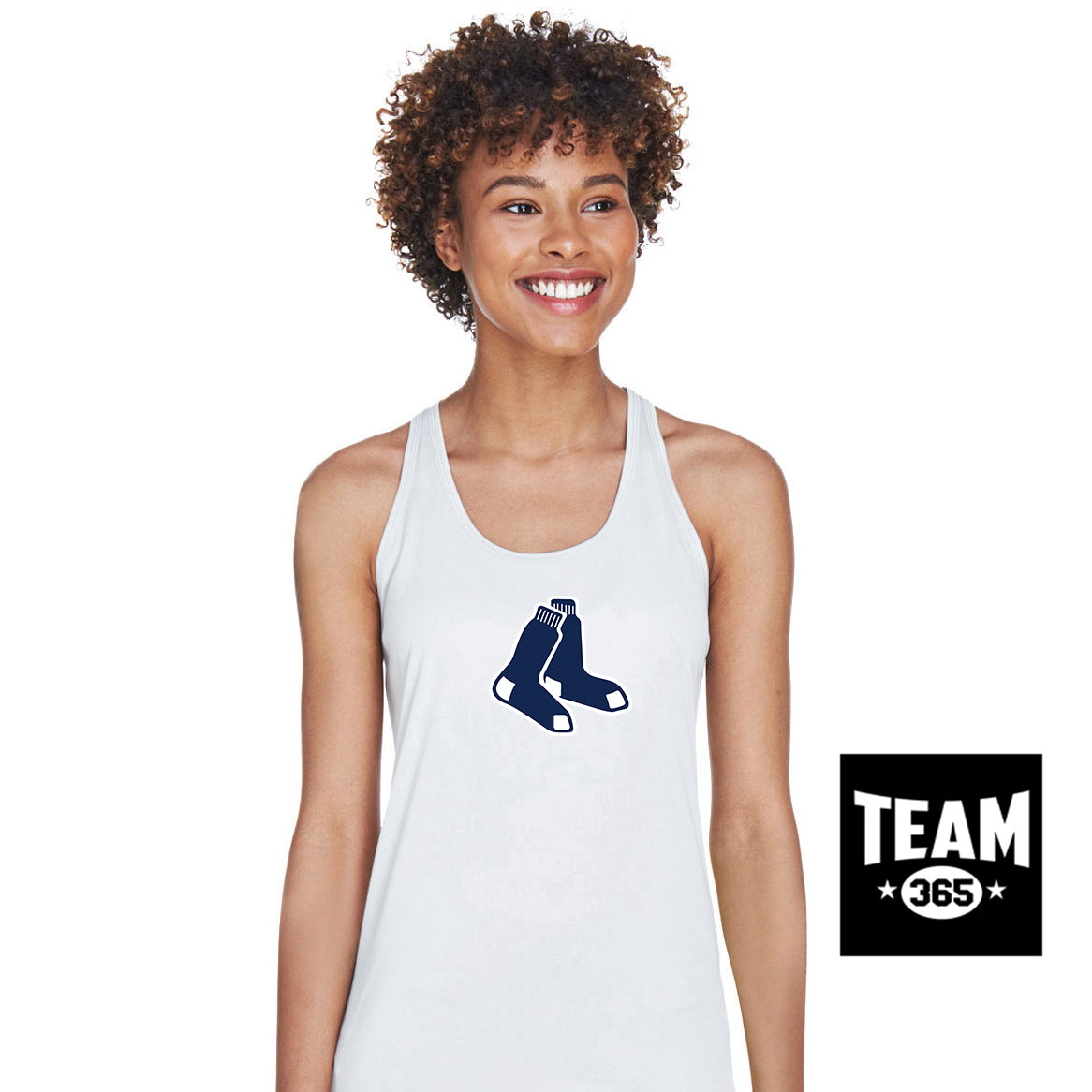 Team 365 TT11WRC Women's Zone Performance Racerback Tank - Blue Sox