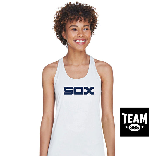 Team 365 TT11WRC Women's Zone Performance Racerback Tank - Blue Sox