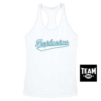 Team 365 TT11WRC Women's Zone Performance Racerback Tank - Explosion Softball