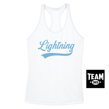 Team 365 TT11WRC Women's Zone Performance Racerback Tank - Lightning Baseball
