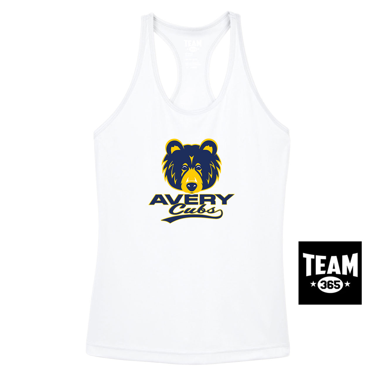 Team 365 TT11WRC Women's Zone Performance Racerback Tank - Avery Cubs