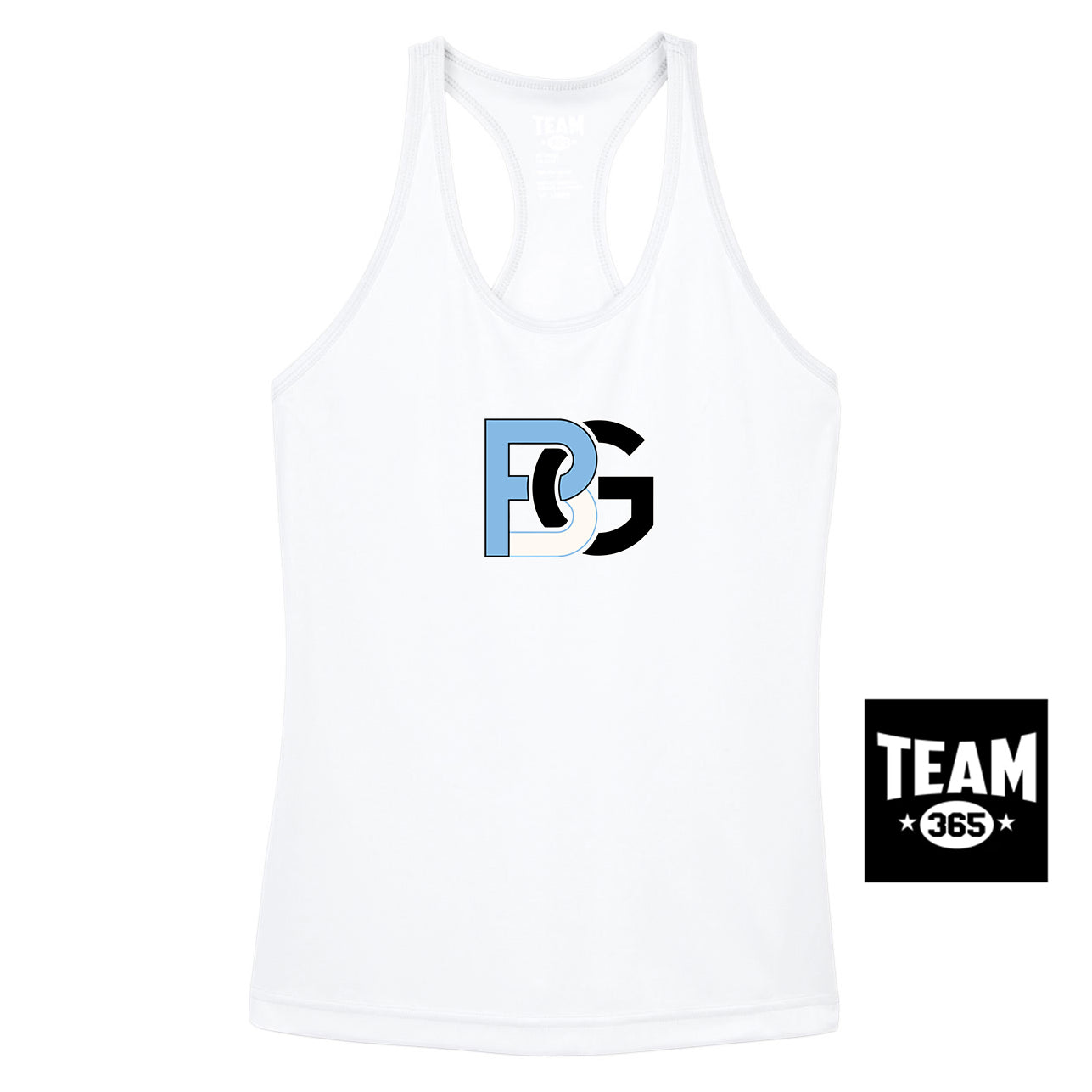 Team 365 TT11WRC Women's Zone Performance Racerback Tank - Lightning Baseball