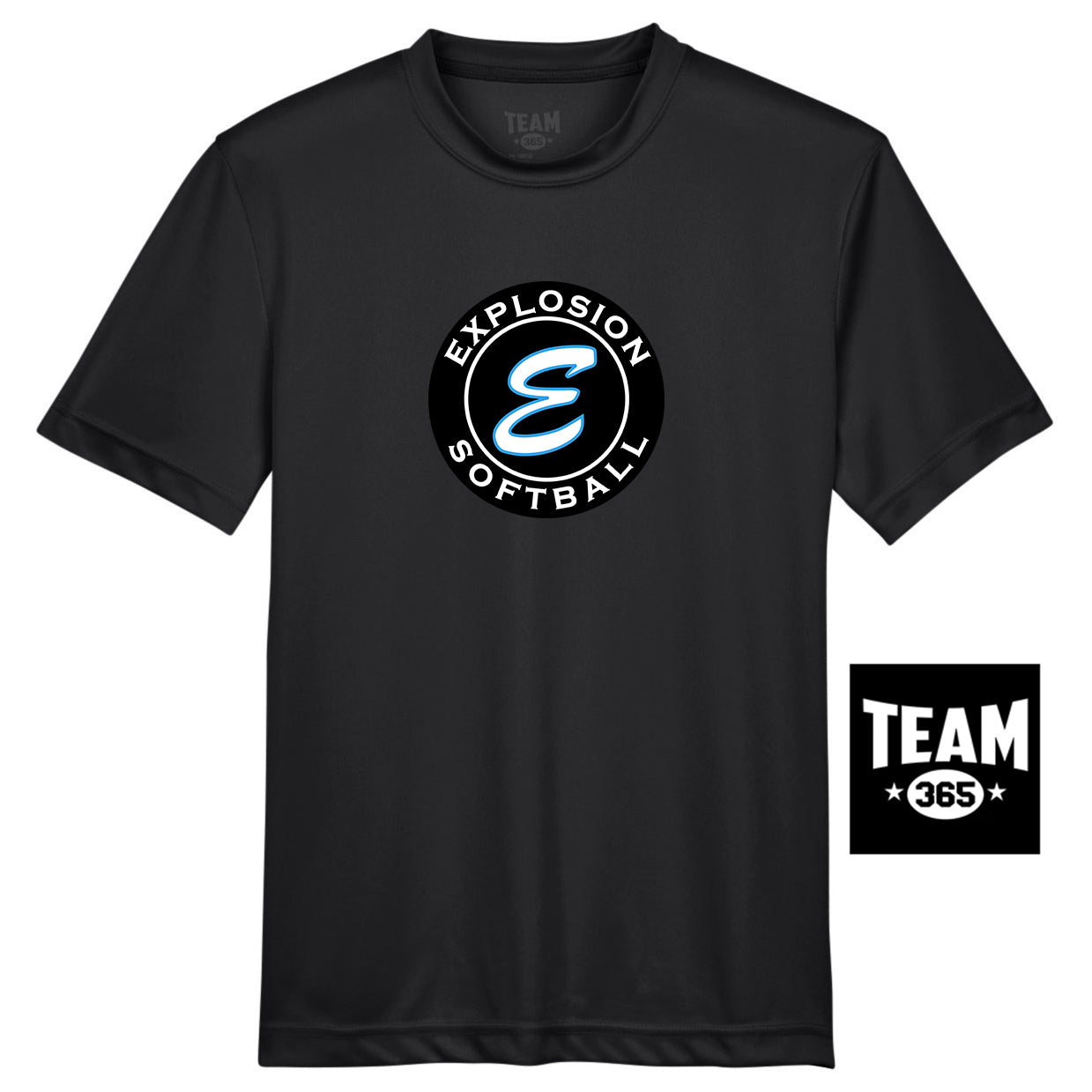 Team 365 TT11Y Youth Zone Performance T-Shirt - Explosion Softball