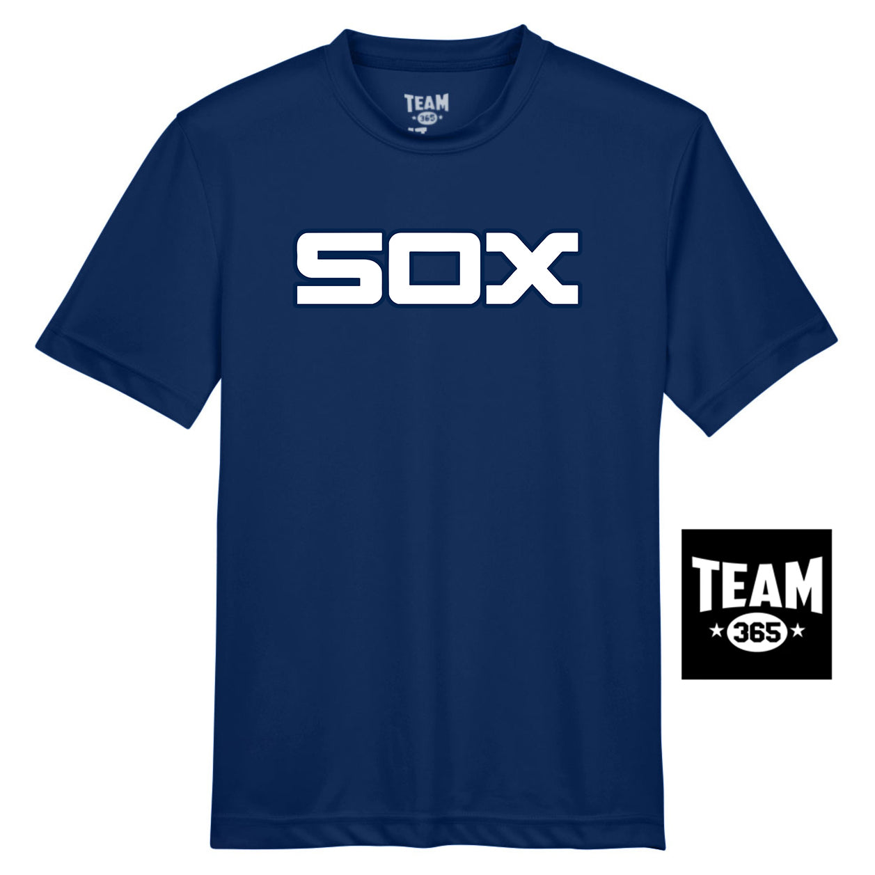 Team 365 TT11Y Youth Zone Performance T-Shirt - Blue Sox