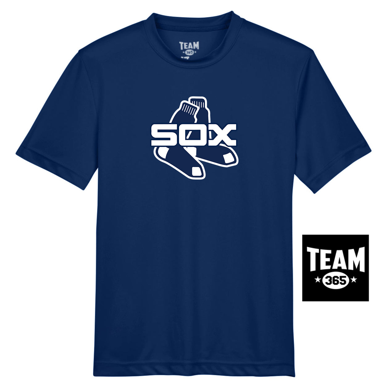 Team 365 TT11Y Youth Zone Performance T-Shirt - Blue Sox