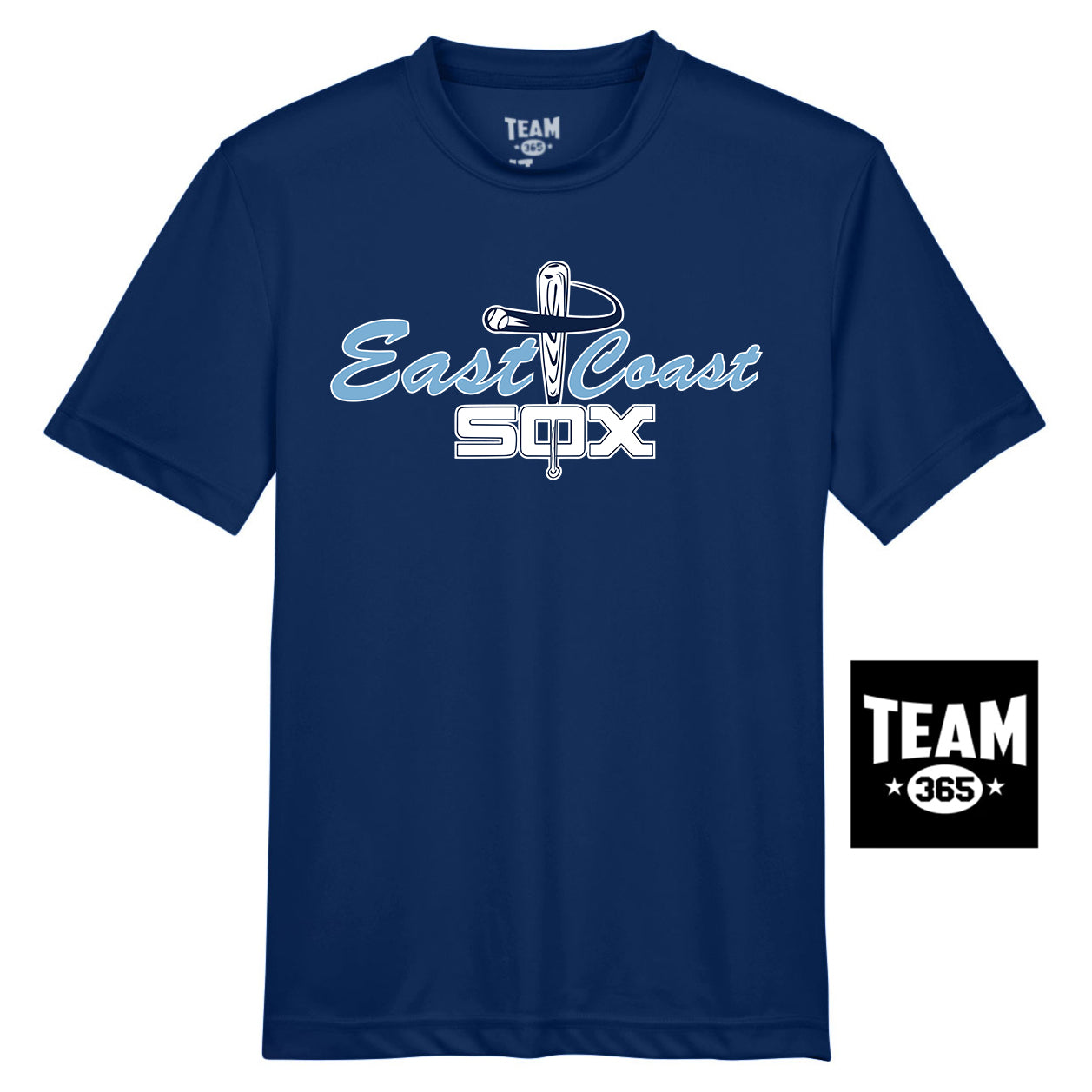 Team 365 TT11Y Youth Zone Performance T-Shirt - East Coast Sox