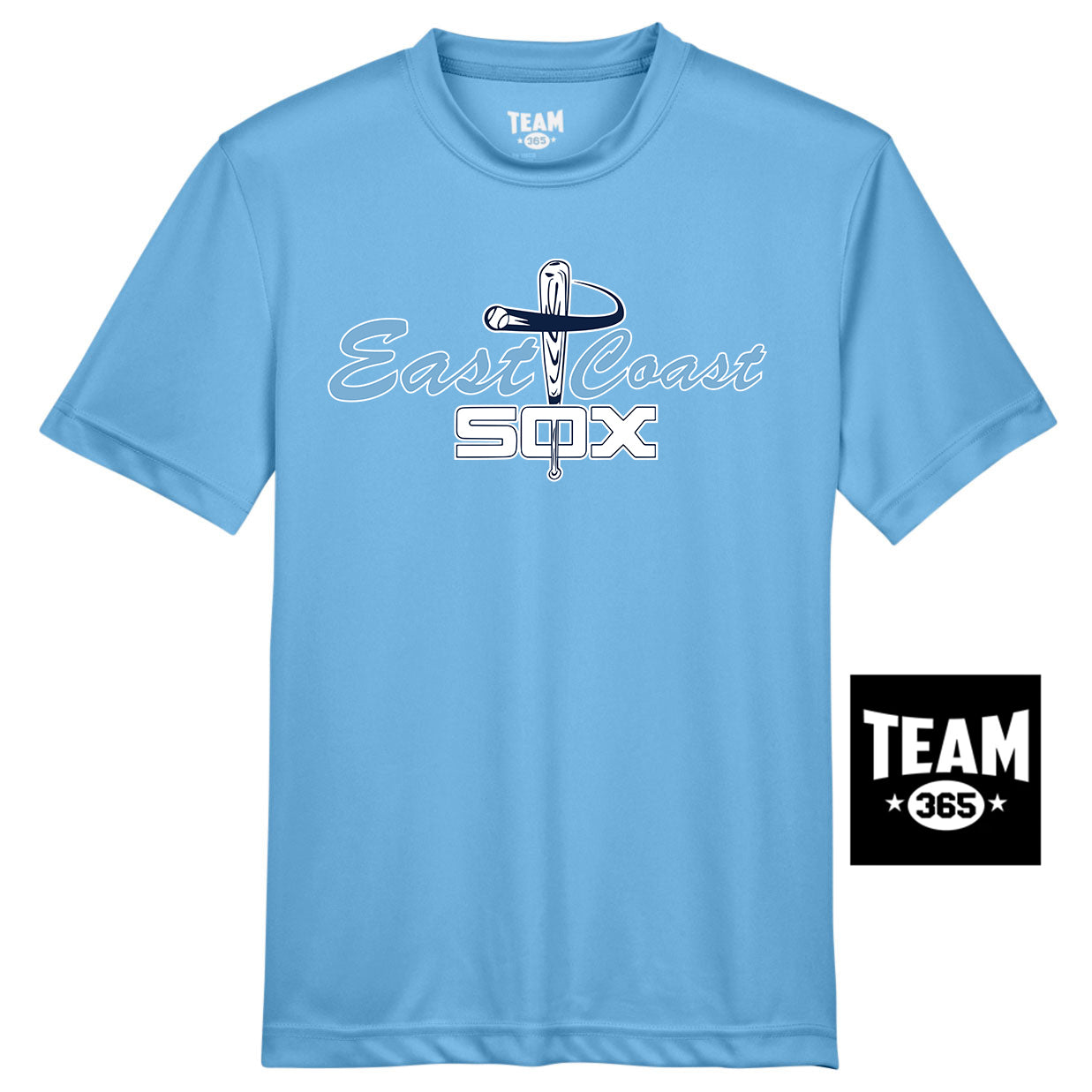 Team 365 TT11Y Youth Zone Performance T-Shirt - East Coast Sox