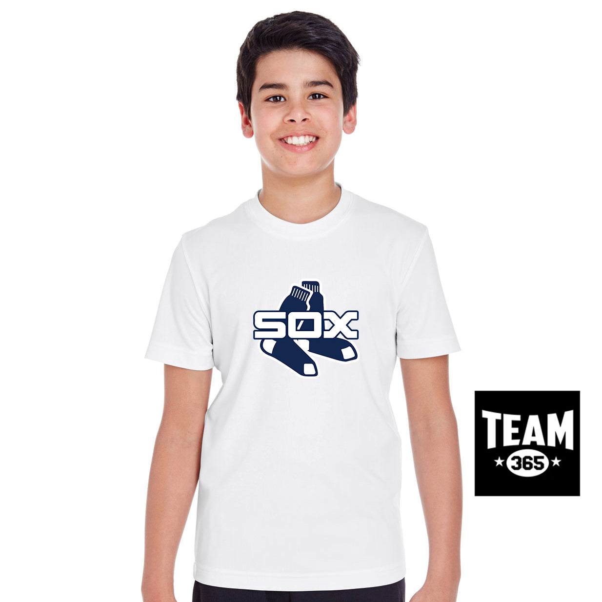 Team 365 TT11Y Youth Zone Performance T-Shirt - Blue Sox