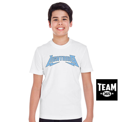 Team 365 TT11Y Youth Zone Performance T-Shirt - Lightning Baseball