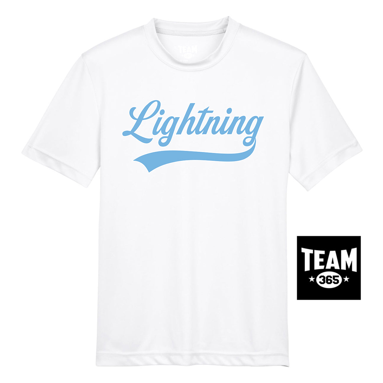 Team 365 TT11Y Youth Zone Performance T-Shirt - Lightning Baseball
