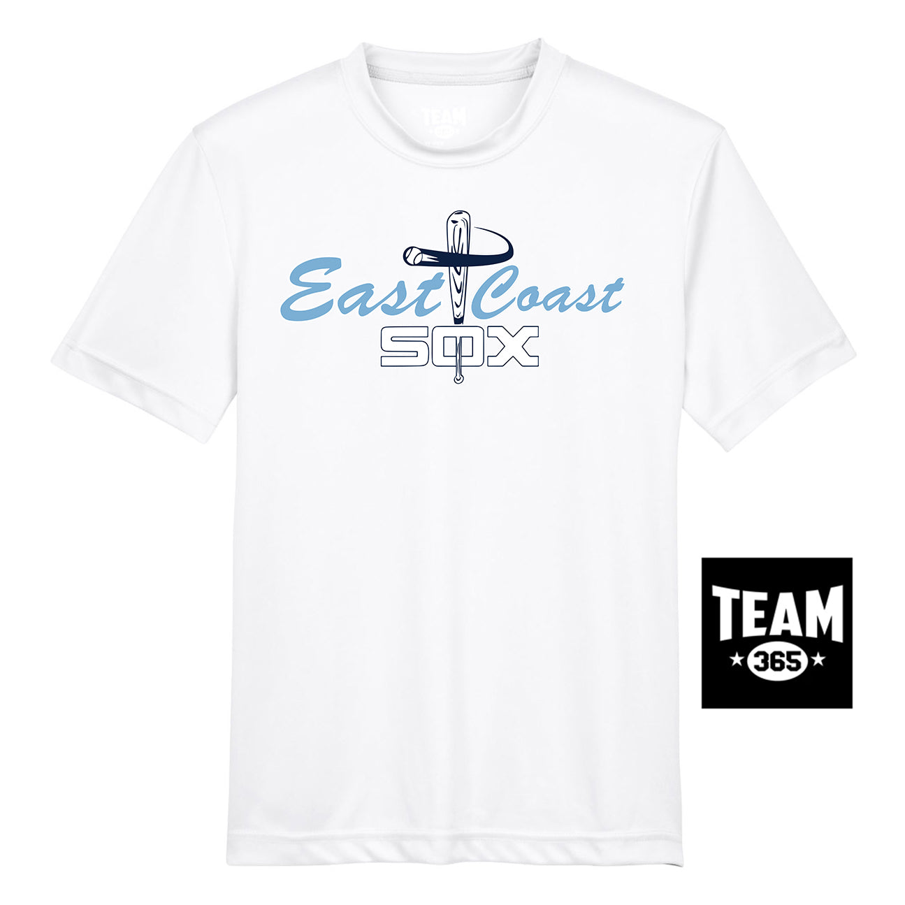 Team 365 TT11Y Youth Zone Performance T-Shirt - East Coast Sox