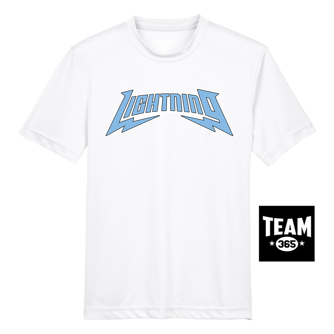 Team 365 TT11Y Youth Zone Performance T-Shirt - Lightning Baseball