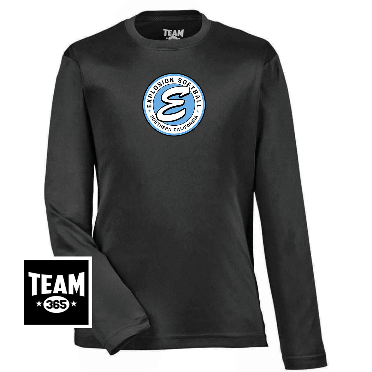 Team 365 TT11YL Youth Zone Performance Long-Sleeve T-Shirt - Explosion Softball
