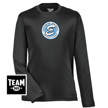 Team 365 TT11YL Youth Zone Performance Long-Sleeve T-Shirt - Explosion Softball