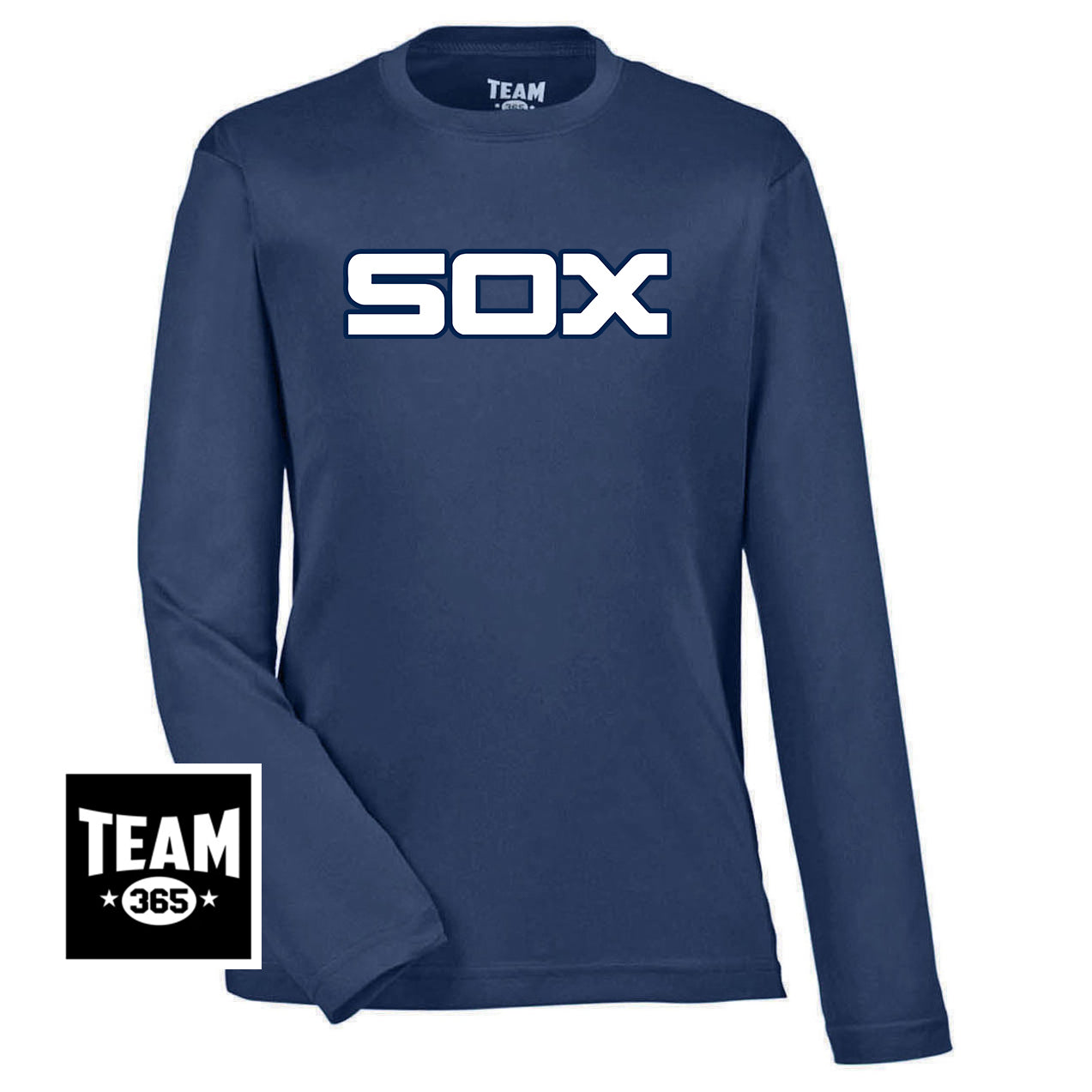 Team 365 TT11YL Youth Zone Performance Long-Sleeve T-Shirt - Blue Sox