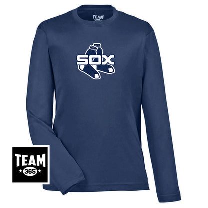 Team 365 TT11YL Youth Zone Performance Long-Sleeve T-Shirt - Blue Sox